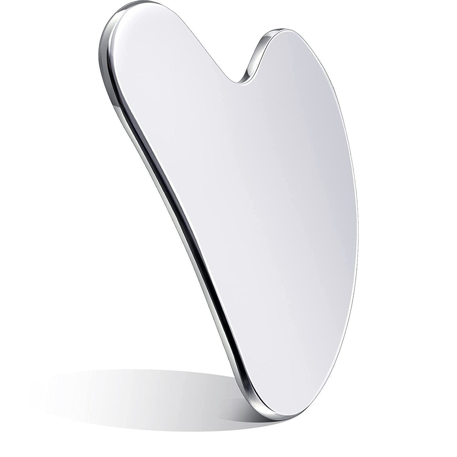 100% Authentic Stainless Steel Heart-Shaped Gua Sha Tool – Face & Body Massage Plate