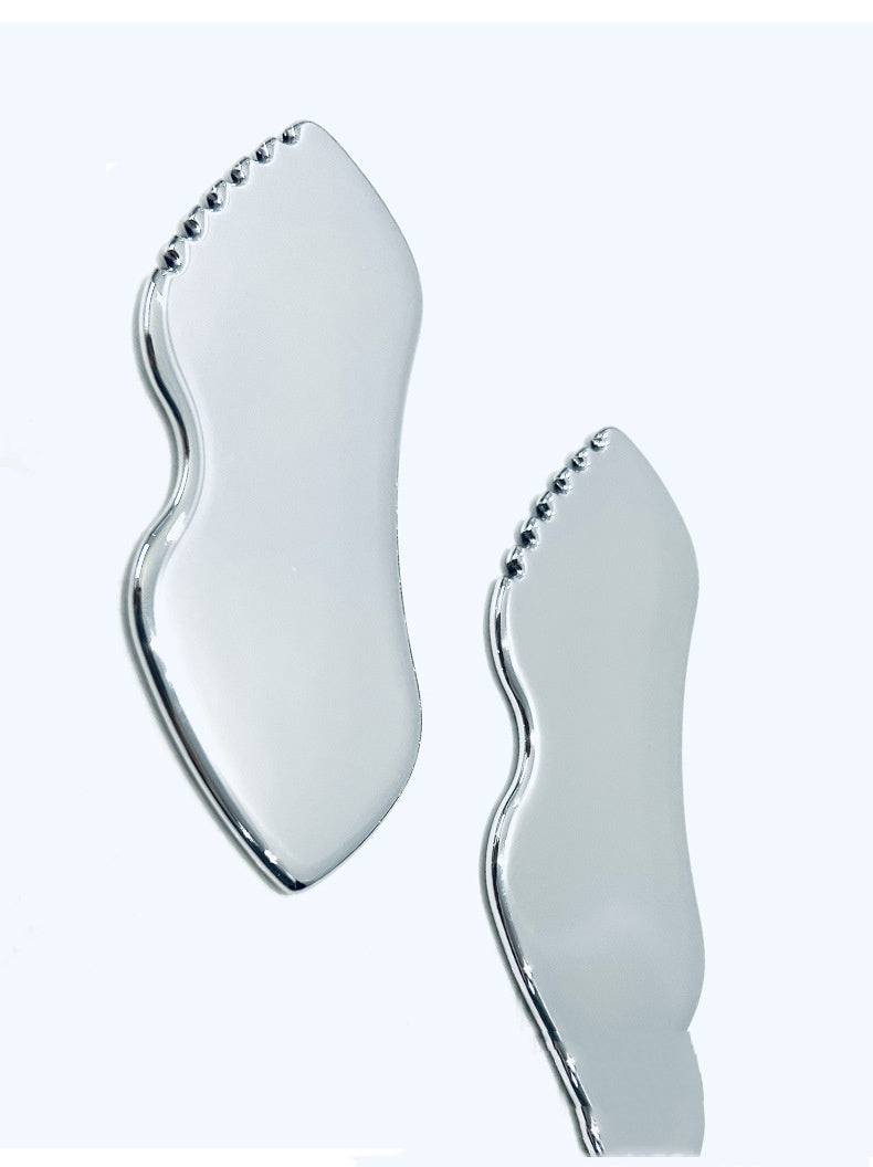 100% Authentic 304 Stainless Steel Zigzag Gua Sha Board – Sculpt & Soothe