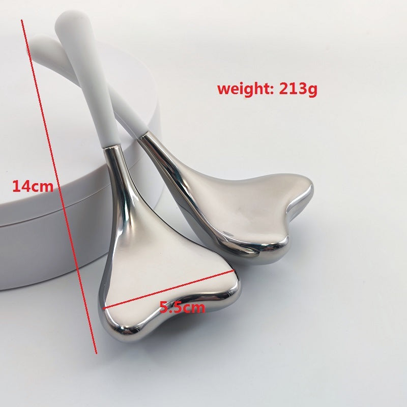 Stainless Steel Face & Eye Massage Ice Scoop – Cooling Care for a Youthful Glow