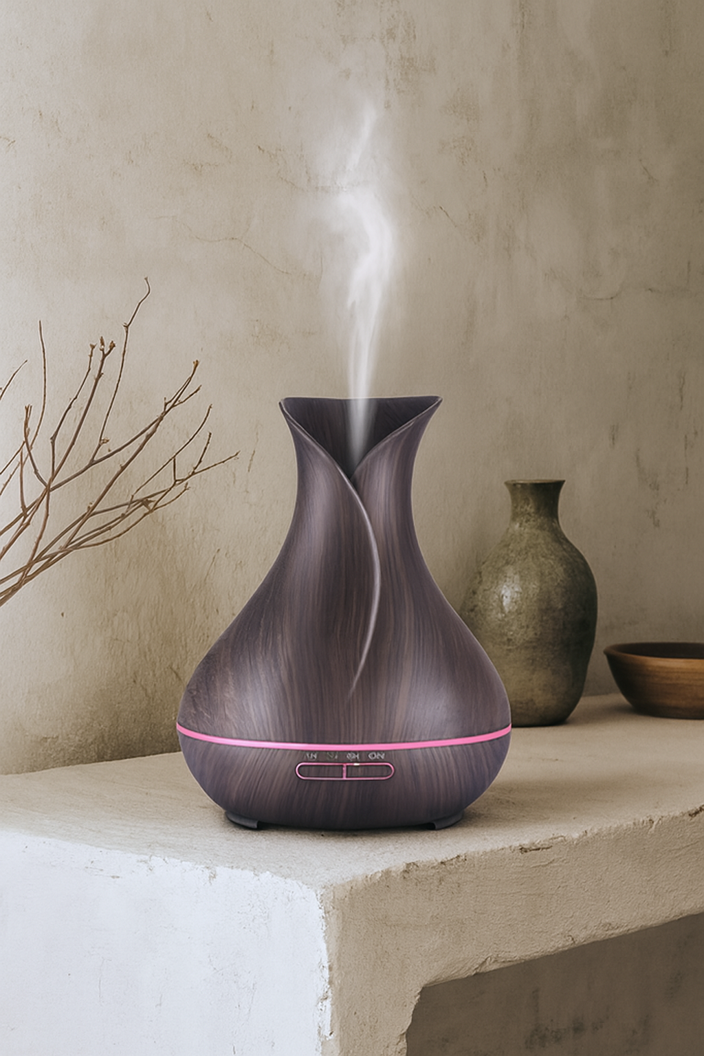 Ultrasonic Simplicity Aroma Diffuser – Minimalist Design With LED Light